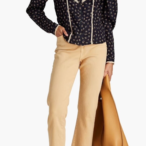 Reafi lace-trimmed printed cotton-mousseline blouse - Picture 6 of 7